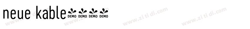 neue kable字体转换